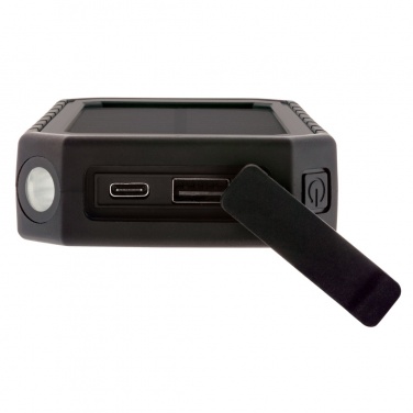 Logotrade promotional gifts photo of: RCS recycled plastic Solar powerbank with 10W Wireless
