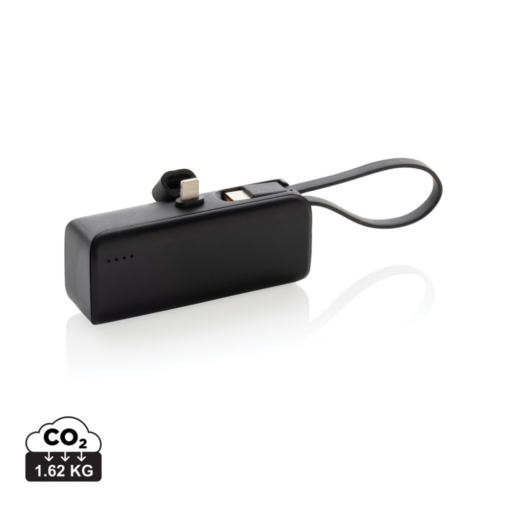 Logo trade promotional merchandise picture of: Powerlink RCS rplastic 3000 mAh powerbank iOS connector