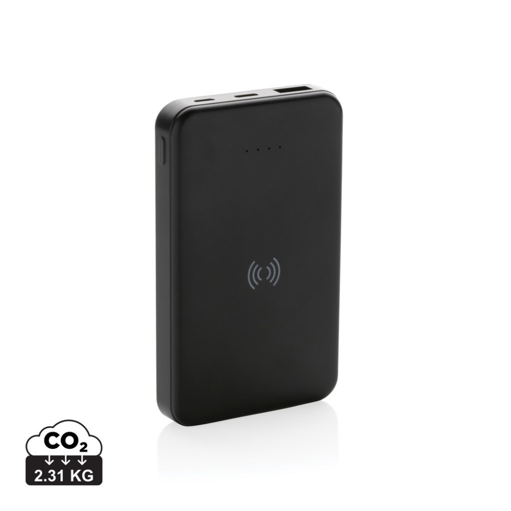 Logotrade promotional product picture of: RCS recycled plastic 5.000 mAh 5W wireless powerbank