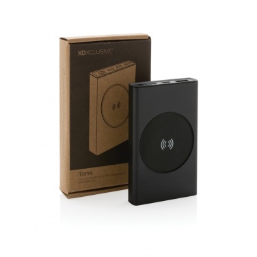 Logotrade promotional giveaway image of: Terra RCS recycled aluminium 5000 mAh powerbank 5W wireless