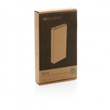 Logotrade corporate gift image of: Terra RCS recycled aluminium powerbank 5.000 mAh