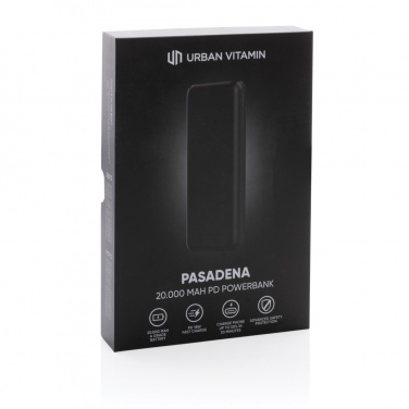 Logo trade promotional merchandise photo of: Urban Vitamin Pasadena 20.000 mAh 18W PD powerbank