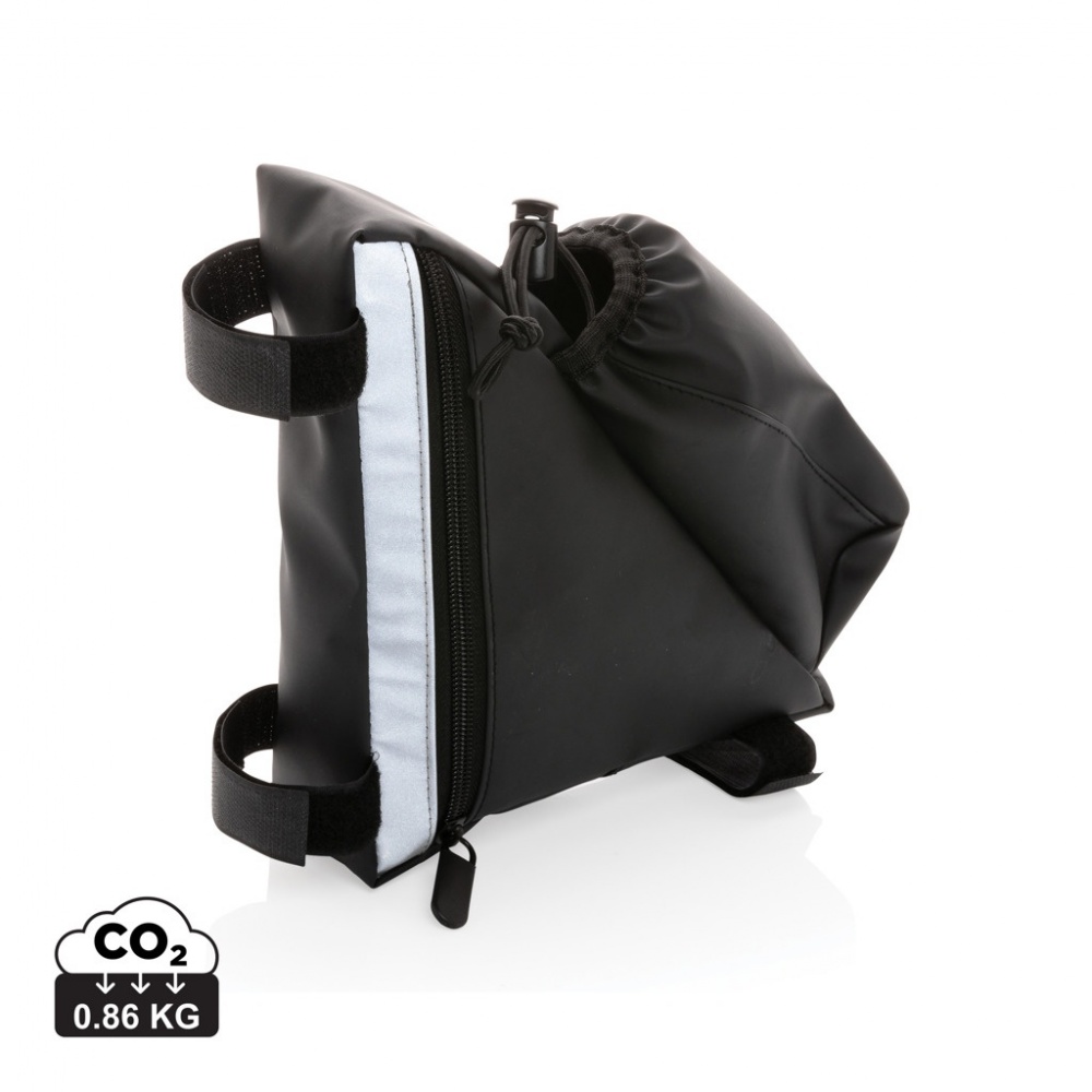 Logo trade promotional items image of: PU high visibility bike frame bag with bottle holder