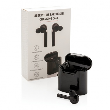 Logo trade promotional products picture of: Liberty wireless earbuds in charging case