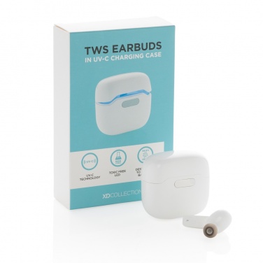 Logo trade advertising products picture of: TWS earbuds in UV-C sterilising charging case