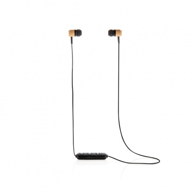Logo trade advertising products picture of: Bamboo wireless earbuds