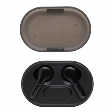Logotrade promotional product picture of: Light up logo TWS earbuds in charging case