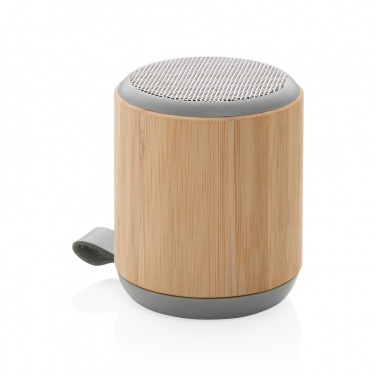Logo trade advertising product photo of: Bamboo and fabric 3W wireless speaker