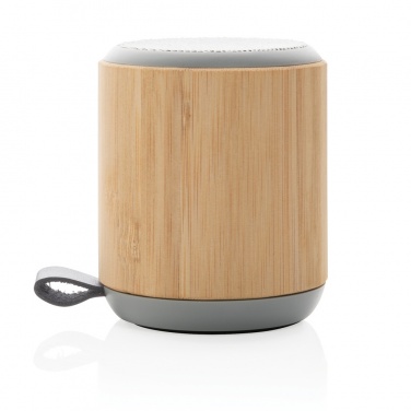 Logo trade promotional giveaway photo of: Bamboo and fabric 3W wireless speaker