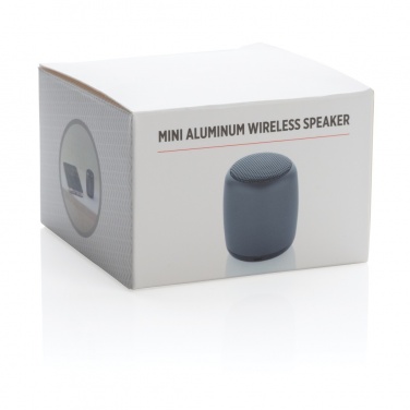 Logo trade business gift photo of: Mini aluminium wireless speaker