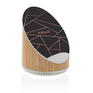 Logotrade promotional gift picture of: Ovate bamboo 5W speaker with 15W wireless charger