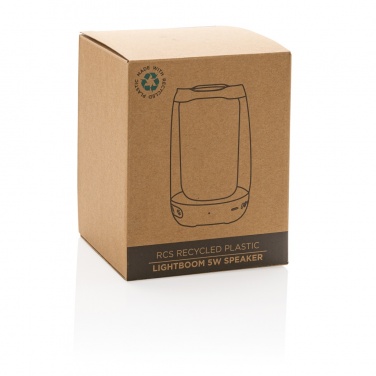 Logo trade promotional item photo of: RCS recycled plastic Lightboom 5W speaker