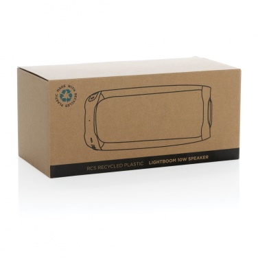 Logotrade promotional item image of: RCS recycled plastic Lightboom 10W speaker