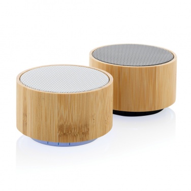 Logotrade promotional products photo of: RCS recycled plastic and bamboo 3W wireless speaker