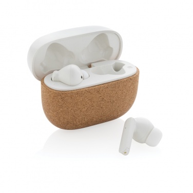 Logotrade advertising products photo of: Oregon RCS recycled plastic and cork TWS earbuds