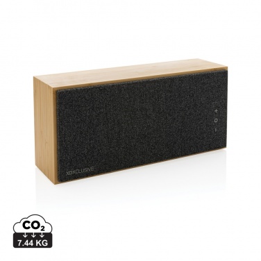 Logo trade corporate gifts image of: Wynn 20W bamboo wireless speaker