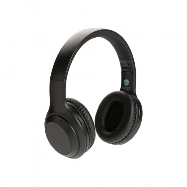 Logo trade corporate gift photo of: RCS standard recycled plastic headphone