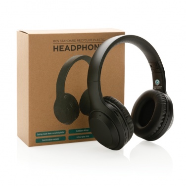 Logo trade corporate gifts picture of: RCS standard recycled plastic headphone