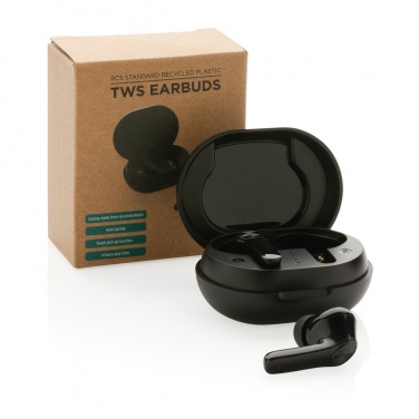 Logotrade promotional items photo of: RCS standard recycled plastic TWS earbuds