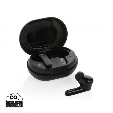 Logo trade promotional giveaway photo of: RCS standard recycled plastic TWS earbuds