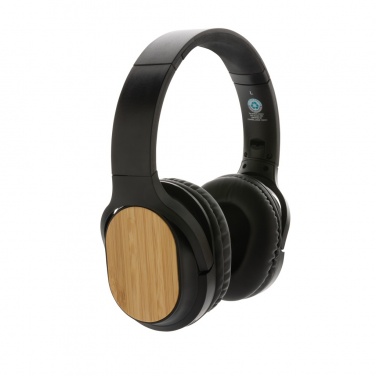 Logotrade corporate gift picture of: RCS and bamboo Elite Foldable wireless headphone