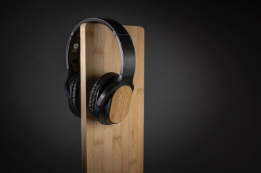 Logotrade corporate gifts photo of: RCS and bamboo Elite Foldable wireless headphone