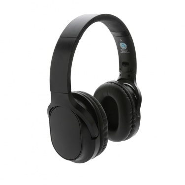 Logo trade promotional merchandise picture of: RCS recycled plastic Elite Foldable wireless headphone