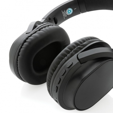 Logo trade promotional giveaways picture of: RCS recycled plastic Elite Foldable wireless headphone