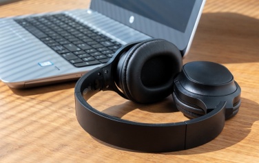 Logotrade promotional merchandise photo of: RCS recycled plastic Elite Foldable wireless headphone