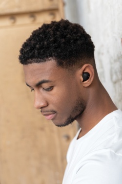 Logo trade promotional gifts picture of: Urban Vitamin Palm Springs RCS rplastic ENC earbuds