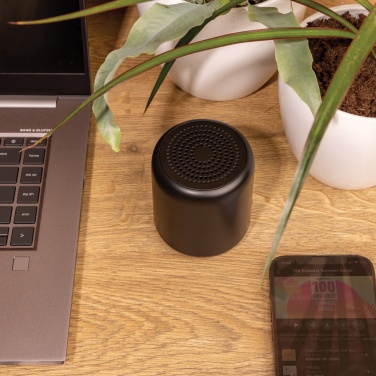 Logo trade promotional merchandise photo of: RCS certified recycled plastic 5W Wireless speaker
