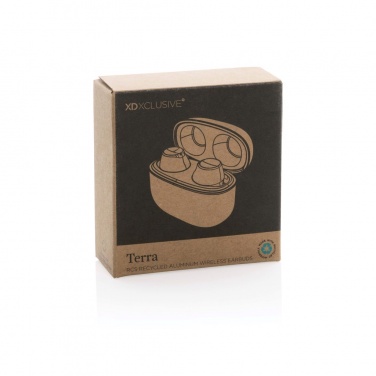 Logo trade advertising products picture of: Terra RCS recycled aluminium wireless earbuds