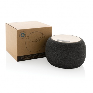 Logo trade promotional gift photo of: RCS Rplastic/PET and bamboo 5W speaker