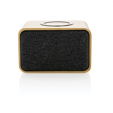 Logotrade promotional gift image of: RCS Rplastic 3W speaker with bamboo 5W wireless