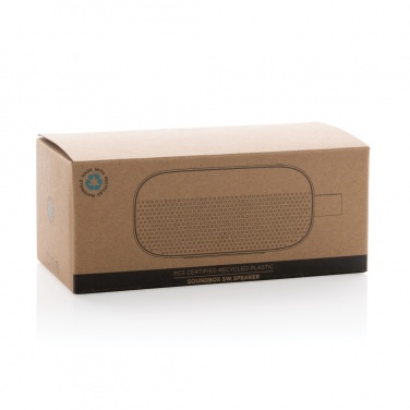 Logotrade promotional item image of: RCS recycled plastic Soundbox 5W speaker