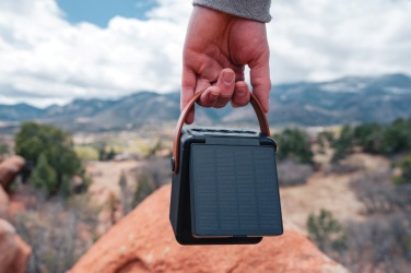 Logo trade corporate gift photo of: Skywave RCS recycled plastic solar speaker 12W