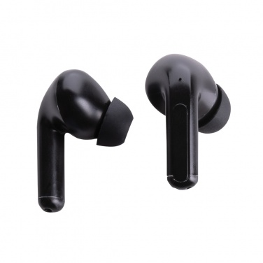 Logo trade advertising products image of: Skywave RCS recycled plastic solar earbuds