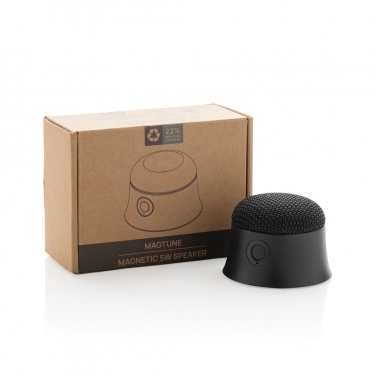 Logo trade advertising products picture of: Magtune RCS recycled plastic magnetic 5W speaker
