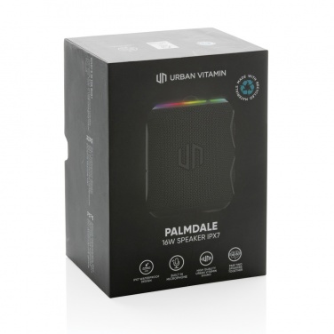 Logo trade promotional items image of: Urban Vitamin Palmdale RCS rplastic 16W speaker IPX7
