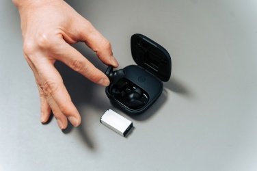 Logo trade corporate gifts picture of: Lakewood RCS recycled and repairable wireless earbuds