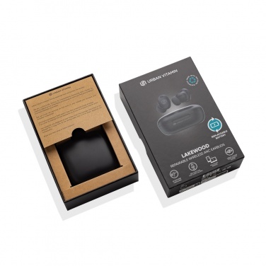 Logo trade promotional product photo of: Lakewood RCS recycled and repairable wireless earbuds
