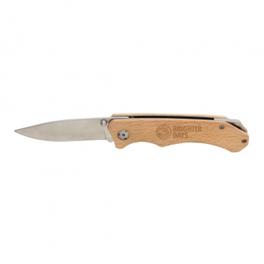 Logo trade promotional giveaway photo of: Wooden outdoor knife