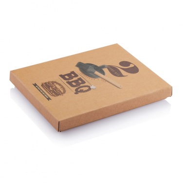 Logotrade business gift image of: BBQ set with hamburger press and brush
