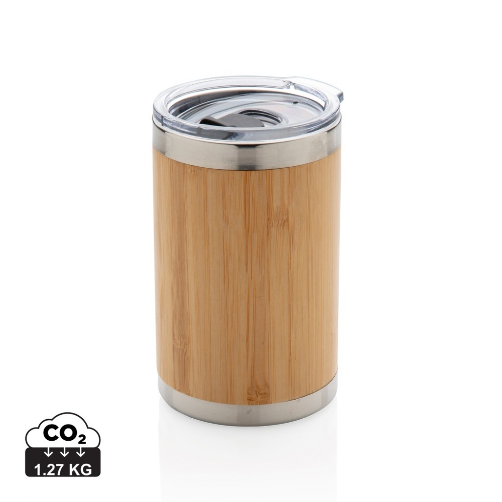 Logo trade business gifts image of: Bamboo coffee to go tumbler