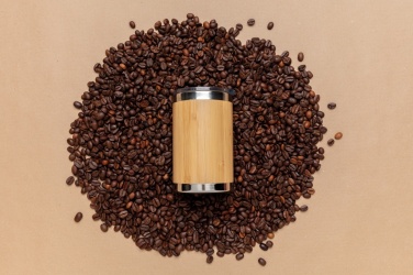 Logo trade promotional merchandise image of: Bamboo coffee to go tumbler