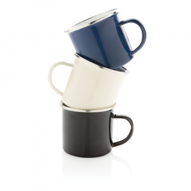 Logo trade promotional giveaway photo of: Vintage enamel mug