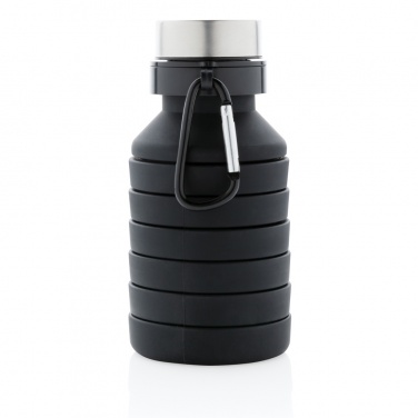 Logo trade promotional product photo of: Leakproof collapsible silicone bottle with lid