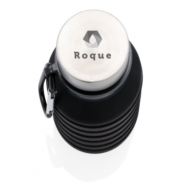 Logotrade promotional merchandise image of: Leakproof collapsible silicone bottle with lid
