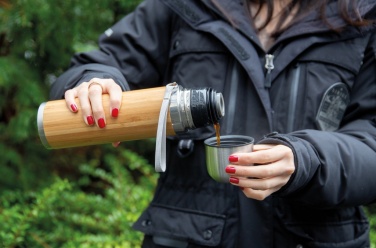 Logotrade promotional product image of: Bamboo vacuum travel flask