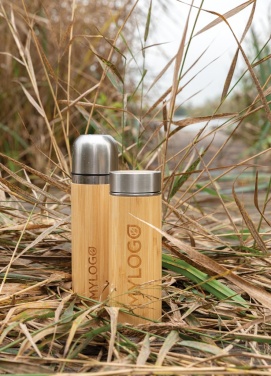 Logo trade promotional merchandise photo of: Bamboo vacuum travel flask